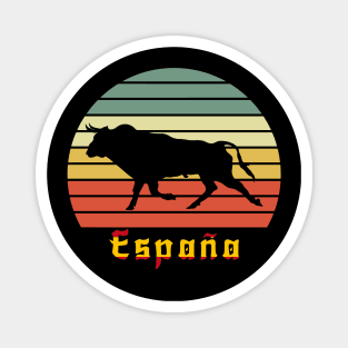 Spanish Flag Bull Spain - Bull Riding Magnet